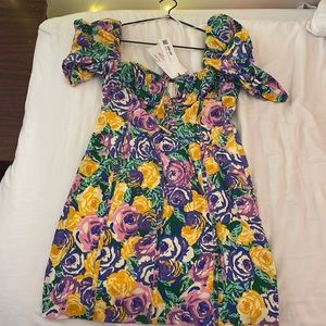 Zara floral mini dress new with tags
